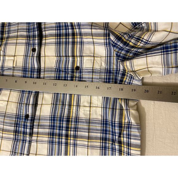 Lauren Ralph Lauren Women's Size Medium Plaid 1/2 Button Down Casual Shirt - Picture 4 of 9